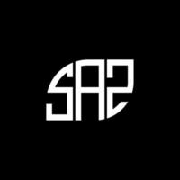 diseño de logotipo de letra saz sobre fondo negro. concepto de logotipo de letra de iniciales creativas saz. diseño de letras saz. vector