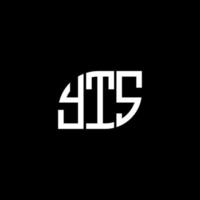 YTS letter logo design on black background. YTS creative initials letter logo concept. YTS letter design. vector