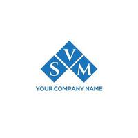 SVM letter logo design on white background. SVM creative initials letter logo concept. SVM letter design. vector