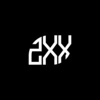 ZXX letter logo design on black background. ZXX creative initials letter logo concept. ZXX letter design. vector