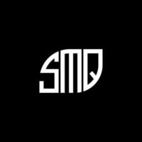 SMQ creative initials letter logo concept. SMQ letter design.SMQ letter logo design on black background. SMQ creative initials letter logo concept. SMQ letter design. vector