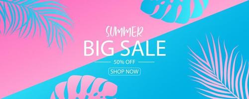 Summer banner template for advertising summer arrivals collection or seasonal sales promotion vector