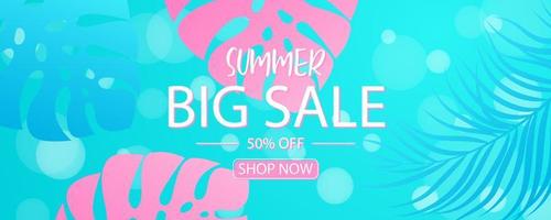 Summer banner template for advertising summer arrivals collection or seasonal sales promotion