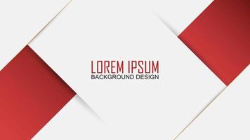 Red banner template in minimalist style for background design vector