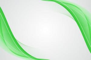 Minimalist presentation background with green wavy lines design vector