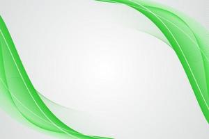 Minimalist presentation background with green wavy lines design vector