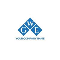 GWE letter logo design on white background.  GWE creative initials letter logo concept.  GWE letter design. vector