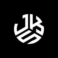 diseño del logotipo de la letra jks sobre fondo negro. concepto de logotipo de letra de iniciales creativas jks. diseño de letras jks. vector