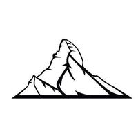 Monte Matterhorn, aislado en un fondo blanco. un pico en los alpes peninos. la cresta alpina. vector