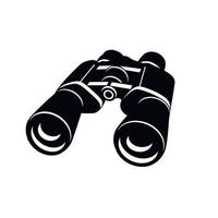 Binoculars isolated on a white background. Silhouette of black binoculars. vector