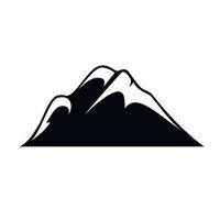 Silhouette of a mountain isolated on a white background. vector