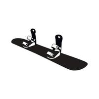 snowboard aislado sobre un fondo blanco. silueta negra de snowboard. Deportes de invierno. vector