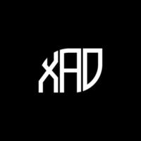 diseño de letras xao. diseño de logotipo de letras xao sobre fondo negro. concepto de logotipo de letra inicial creativa xao. diseño de letras xao. diseño de logotipo de letras xao sobre fondo negro. X vector