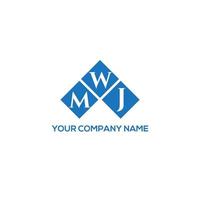 diseño de logotipo de letra mwj sobre fondo blanco. concepto de logotipo de letra de iniciales creativas mwj. diseño de letras mwj. vector