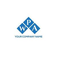 WPA letter logo design on white background. WPA creative initials letter logo concept. WPA letter design. vector