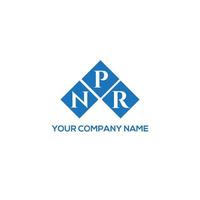 NPR letter logo design on white background. NPR creative initials letter logo concept. NPR letter design. vector