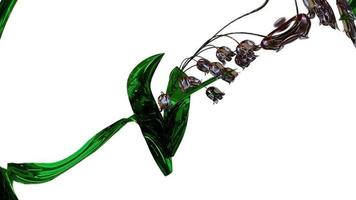 paarse klokjesbloem botanische 3D-rendering video