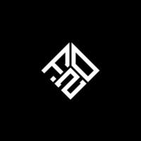 diseño de logotipo de letra fzo sobre fondo negro. concepto de logotipo de letra de iniciales creativas fzo. diseño de letras fzo. vector
