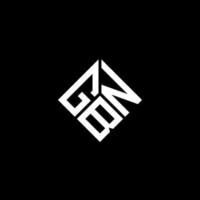 diseño de logotipo de letra gbn sobre fondo negro. concepto de logotipo de letra de iniciales creativas gbn. diseño de letras gbn. vector