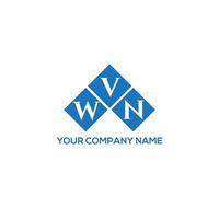 WVN letter logo design on white background.  WVN creative initials letter logo concept.  WVN letter design. vector