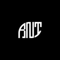 RNT letter logo design on black background. RNT creative initials letter logo concept. RNT letter design. vector