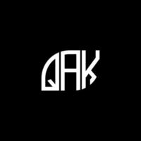 diseño de logotipo de letra qak sobre fondo negro.concepto de logotipo de letra inicial creativa qak.diseño de letra vectorial qak. vector