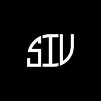 diseño de logotipo de letra siv sobre fondo negro. concepto de logotipo de letra de iniciales creativas siv. diseño de letras siv. vector