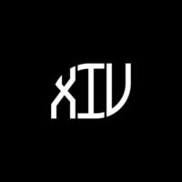 Diseño de letras xiv. Diseño de logotipo de letras xiv sobre fondo negro. xv concepto de logotipo de letra de iniciales creativas. Diseño de letras xiv. Diseño de logotipo de letras xiv sobre fondo negro. X vector