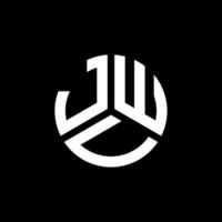 diseño del logotipo de la letra jwv sobre fondo negro. concepto de logotipo de letra de iniciales creativas jwv. diseño de letra jwv. vector