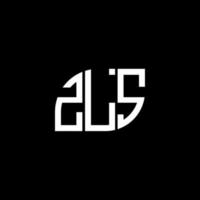 ZLS letter logo design on black background. ZLS creative initials letter logo concept. ZLS letter design. vector