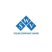 SWV letter logo design on white background. SWV creative initials letter logo concept. SWV letter design. vector