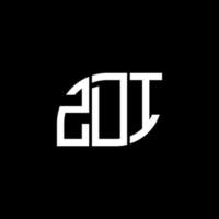 ZDI letter logo design on black background. ZDI creative initials letter logo concept. ZDI letter design. vector