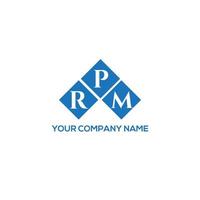 diseño de logotipo de letra rpm sobre fondo blanco. concepto de logotipo de letra de iniciales creativas rpm. diseño de letras rpm. vector