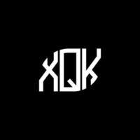 XQK letter logo design on black background. XQK creative initials letter logo concept. XQK letter design. vector