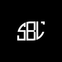 concepto de logotipo de letra de iniciales creativas sbl. diseño de letras sbl. diseño de logotipo de letras sbl sobre fondo negro. concepto de logotipo de letra de iniciales creativas sbl. diseño de letras sbl. vector