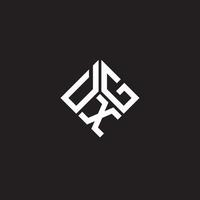 DXG letter logo design on black background. DXG creative initials letter logo concept. DXG letter design. vector