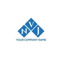 NVJ letter logo design on white background. NVJ creative initials letter logo concept. NVJ letter design. vector