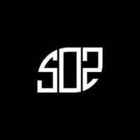 SOZ letter logo design on black background. SOZ creative initials letter logo concept. SOZ letter design. vector