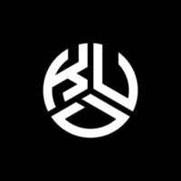 KUD letter logo design on black background. KUD creative initials letter logo concept. KUD letter design. vector