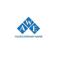 AWE letter logo design on white background.  AWE creative initials letter logo concept.  AWE letter design. vector