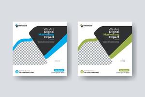 Social media post square flyer digital marketing template design vector