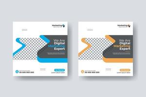 Social media post square flyer digital marketing template design vector