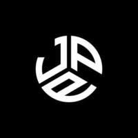 JPP letter logo design on black background. JPP creative initials letter logo concept. JPP letter design. vector