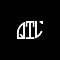 diseño de logotipo de letra qtl sobre fondo negro.qtl iniciales creativas concepto de logotipo de letra.diseño de letra vectorial qtl. vector