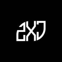 diseño del logotipo de la letra zxj sobre fondo negro. concepto de logotipo de letra inicial creativa zxj. diseño de letras zxj. vector