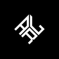 diseño de logotipo de letra arl sobre fondo negro. concepto de logotipo de letra de iniciales creativas de arl. diseño de letras arl. vector