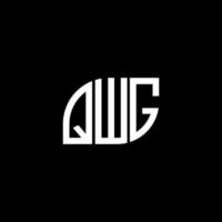 QWG letter logo design on black background.QWG creative initials letter logo concept.QWG vector letter design.