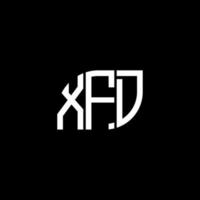 XFD letter logo design on black background. XFD creative initials letter logo concept. XFD letter design. vector