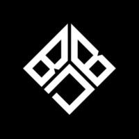 diseño de logotipo de letra bdb sobre fondo negro. concepto de logotipo de letra de iniciales creativas bdb. diseño de letras bdb. vector
