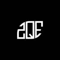 ZQE letter logo design on black background. ZQE creative initials letter logo concept. ZQE letter design. vector